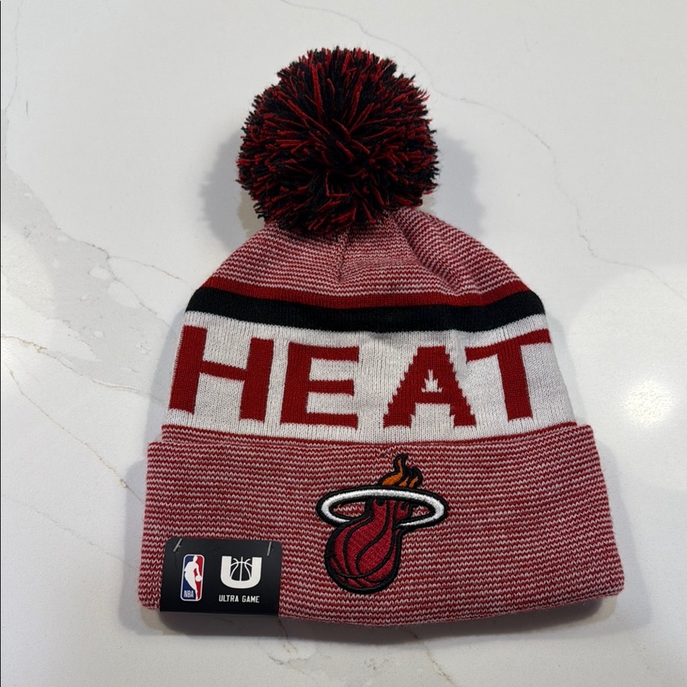 NBA Miami Heat Red and Black Beanie